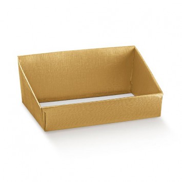 Hamper Tray Small High Back Gold (x30) 34918